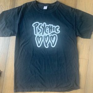 New Psychic Hearts mens Black Tee